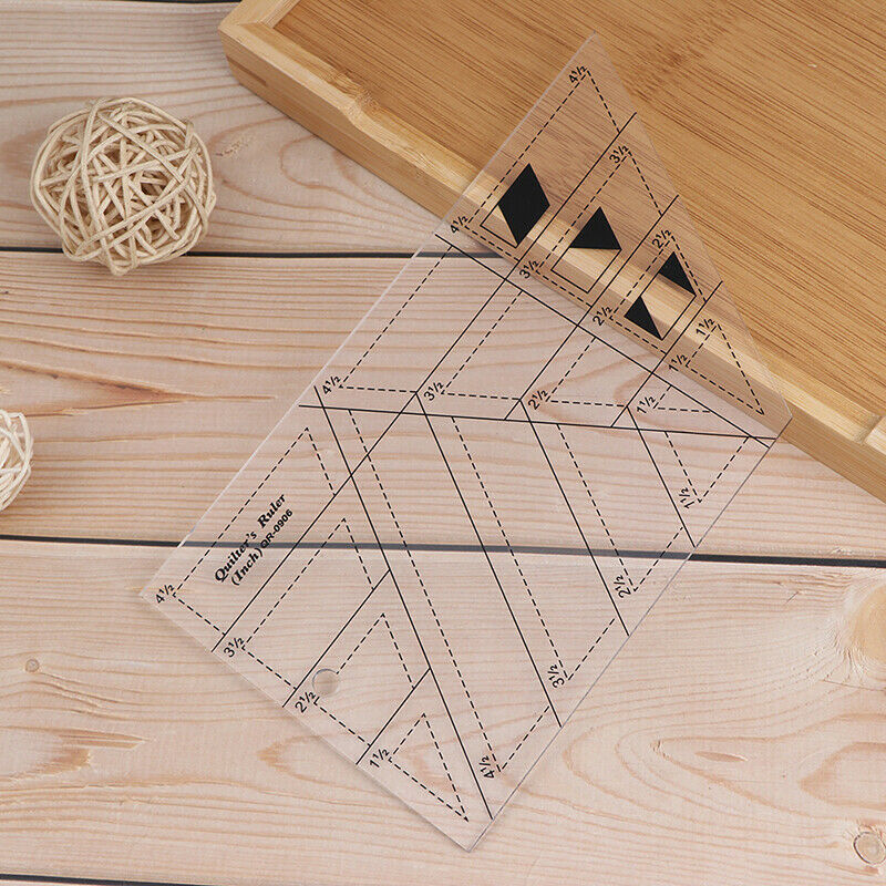 Trapezoid Quilts Plastic Ruler  WIng Patchwork Ruler Tools Tailor Craft DIY_ Qx