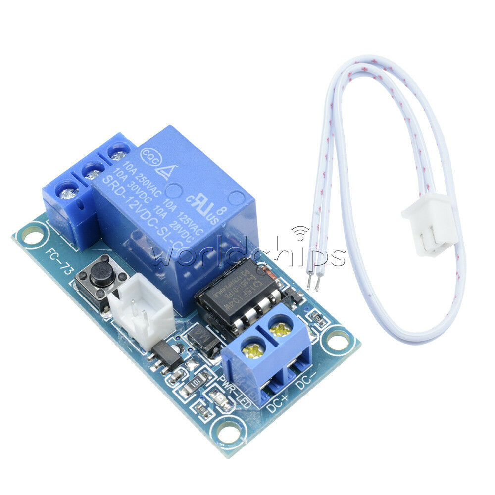 12V 1-Channel Latching Relay Module with Touch Bistable Switch MCU Control
