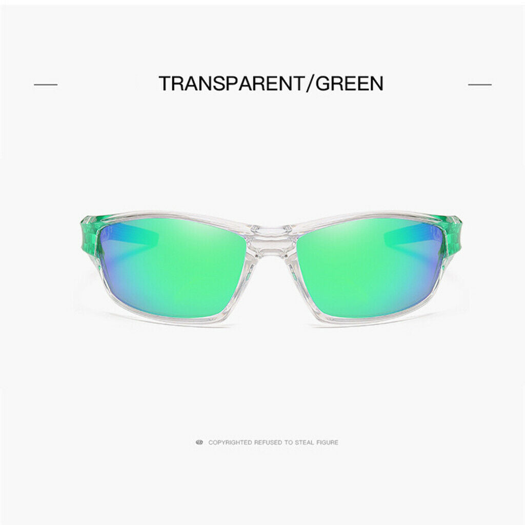 2X Cycling Polarized Goggles Bike Outdoor Sports Anti-UV Sunglasses Clear Green