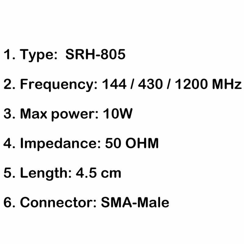 5xHarvest SRH-805 4.5cm Short DUSl Band Antenna SMA-Male For Yaesu ICOM Radio