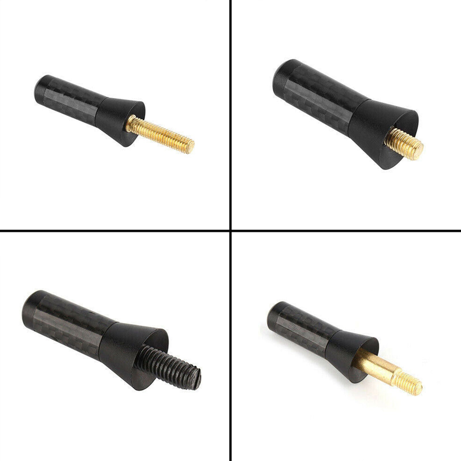 3.5cm/1.4" Carbon Fiber Screw Aluminum Car Short Stubby Mast Antenna Accessories