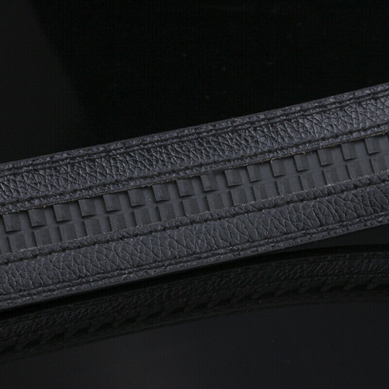 Men's Leather Belt Headless Double-sided Lychee strip Automatic Buckle Waistb Kt