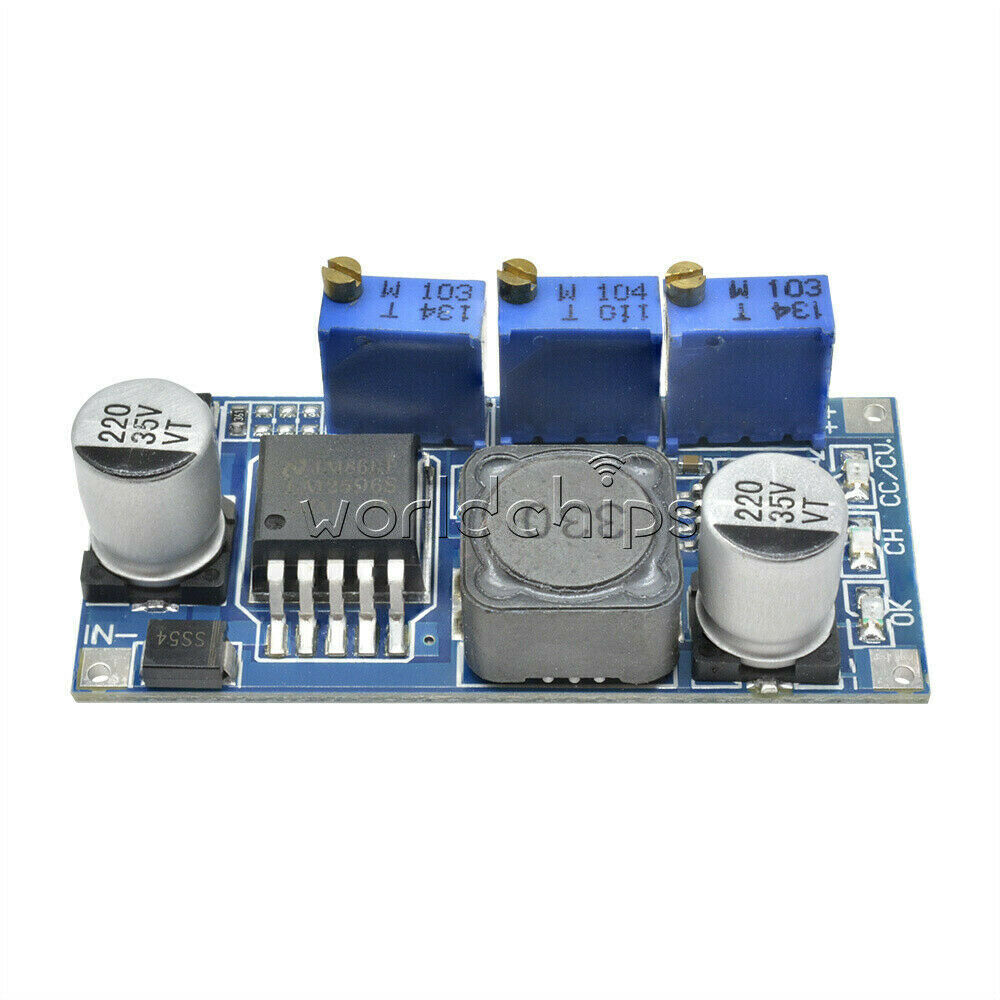 2Pcs DC-DC LM2596 Step-down Adjustable Power Supply Module CC-CV LED Driver