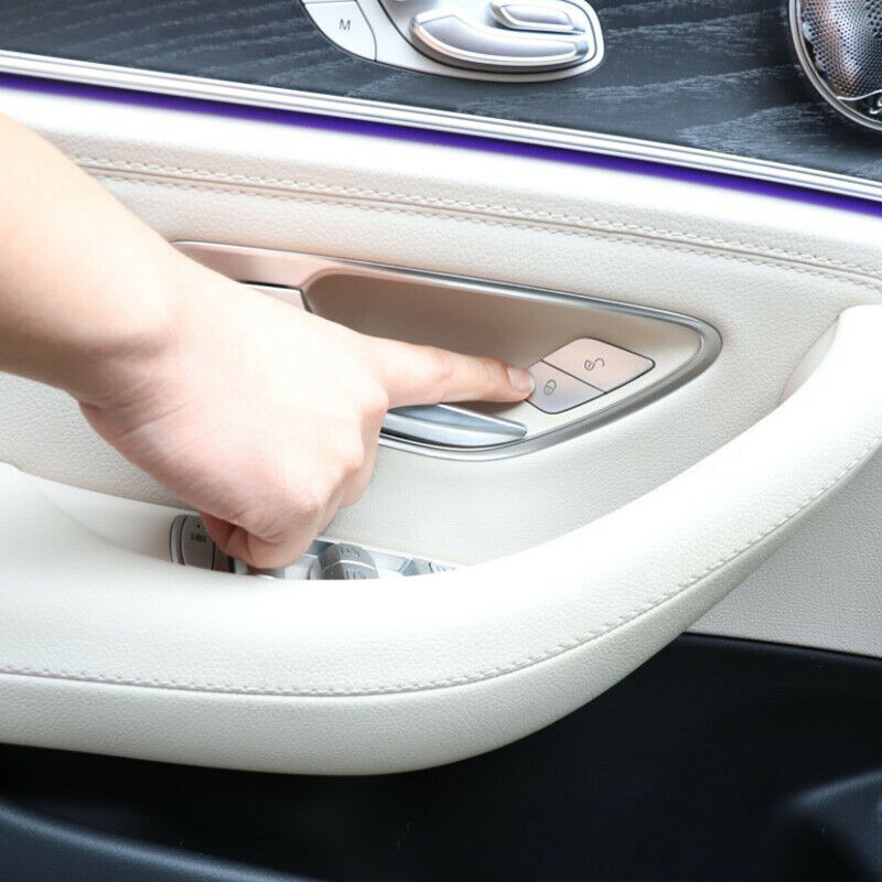 Car Door Switch Unlock Buttons Sequins Decoration Cover Trim for Mercedes BenzR7