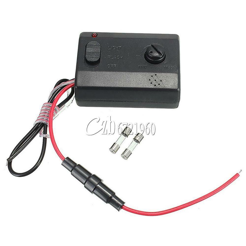 12V Car LED Voice Music Sensitive Sensor Sound Activated Controller Switch +Fuse