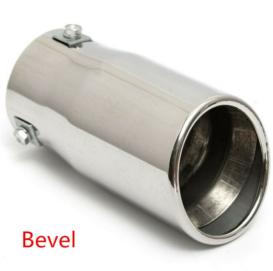 58mm Universal Car Bevel Exhaust Pipe Tip Muffler Stainless Steel Tail Tube USA