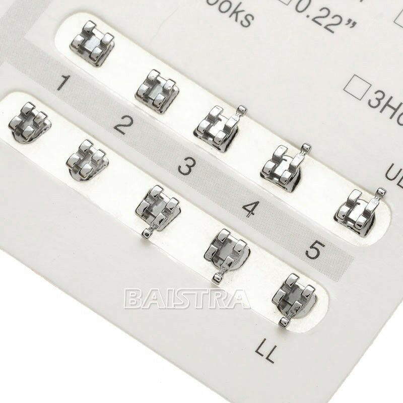 50 Packs Orthodontic Dental Bracket Braces Mini Edgewise .022 Hooks 3-4-5 AZDENT