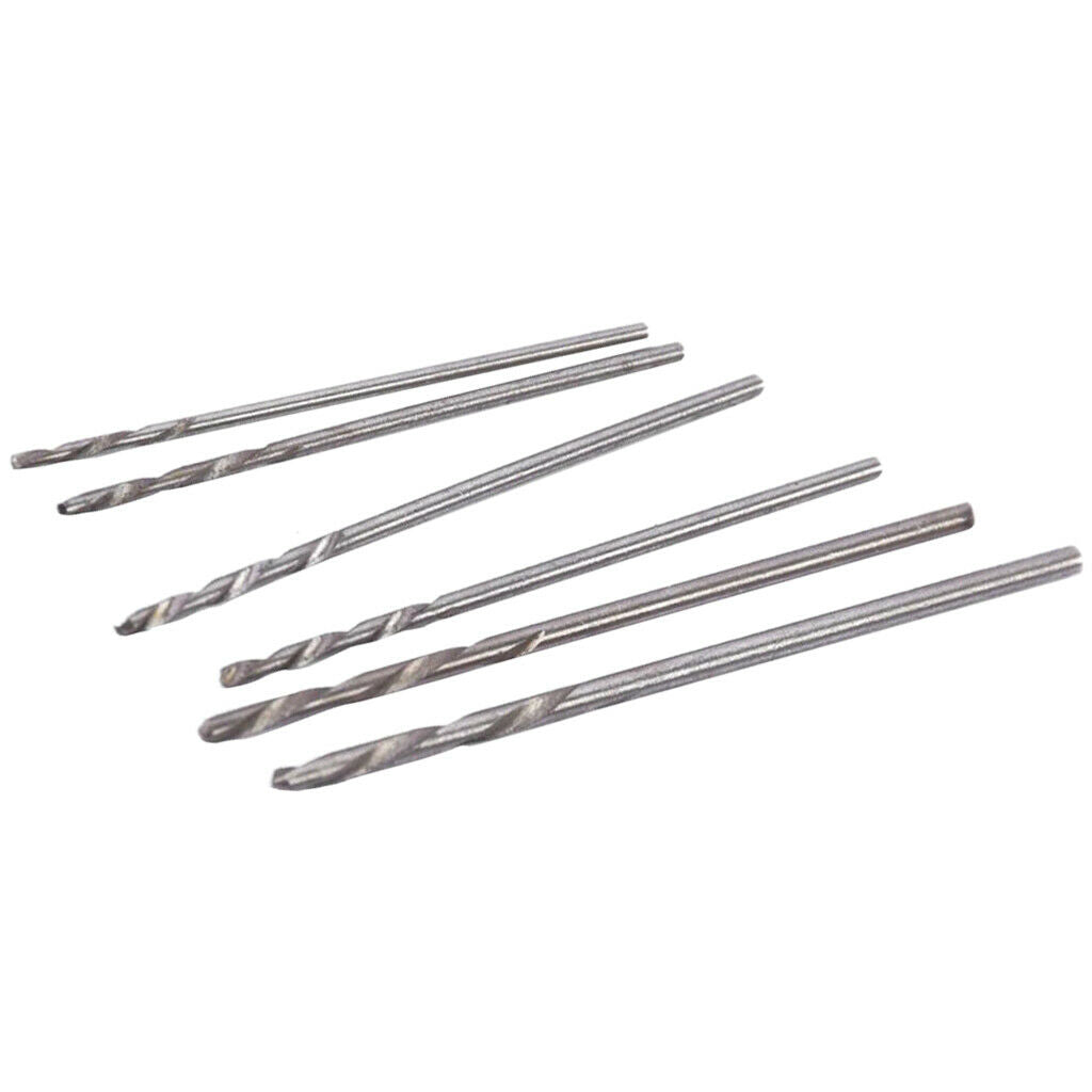 0.8-1.3mm HSS Twist Drill Bits Set of 6pc Straight Shank for General Purpose