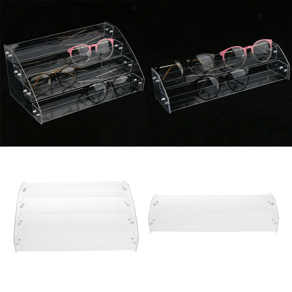 Pack of 2, Convenient Acrylic Sunglasses Organizer Makeup Cosmetic Samples