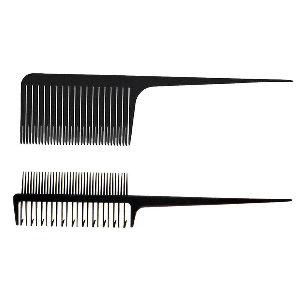 2Pcs Weaving Highlighting Foiling Hair Comb for Styling Barbers Combs Tool