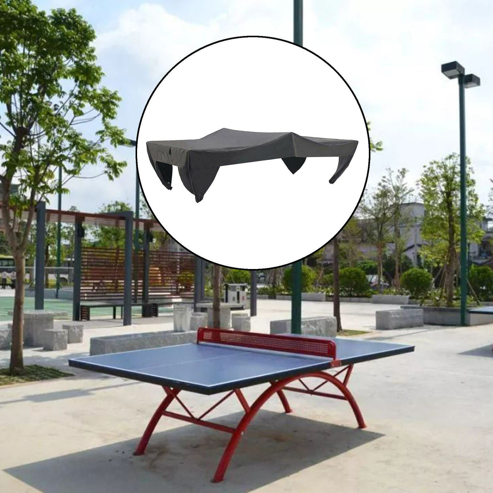 Table Tennis Table Cover Waterproof Sun Resistant Rain Cover for Outdoor