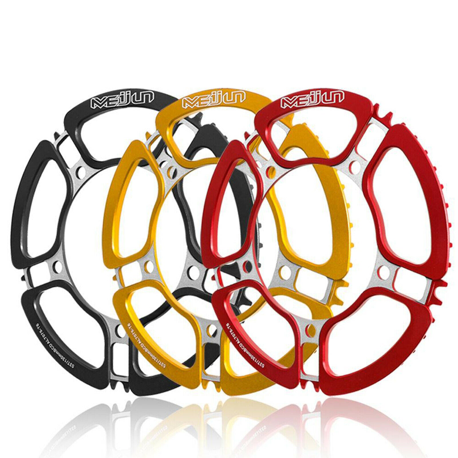 Road Cycling Chainring Round Narrow Wide Single Chain Ring BCD 130mm 53T Red