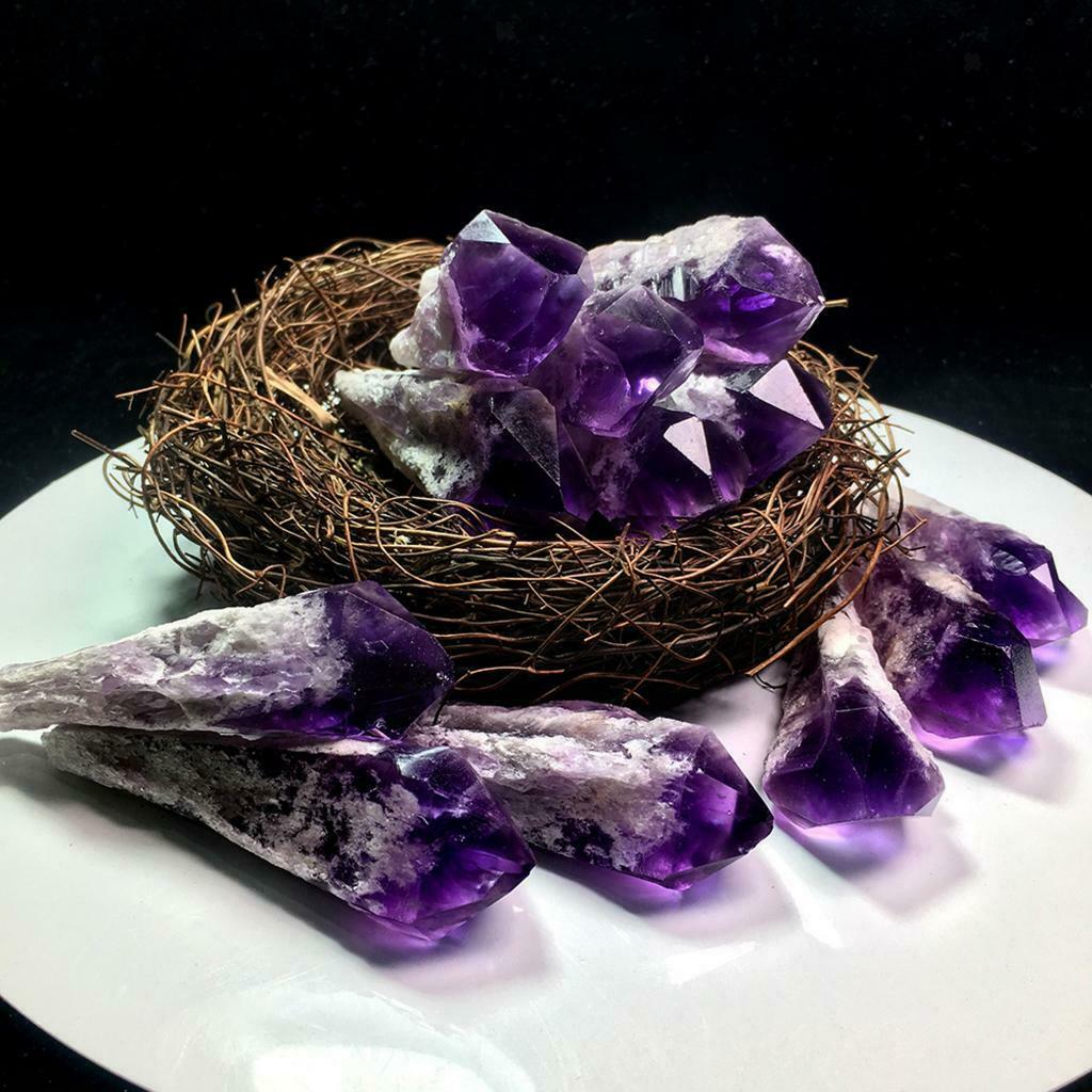 Amethyst Quartz Crystal Point Wand