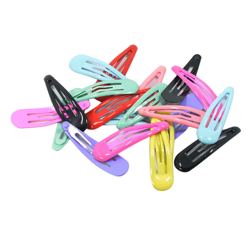 20pcs Cute Snap Hair Clips Metal Cute No Slip Barrettes Hair Pins for Girls