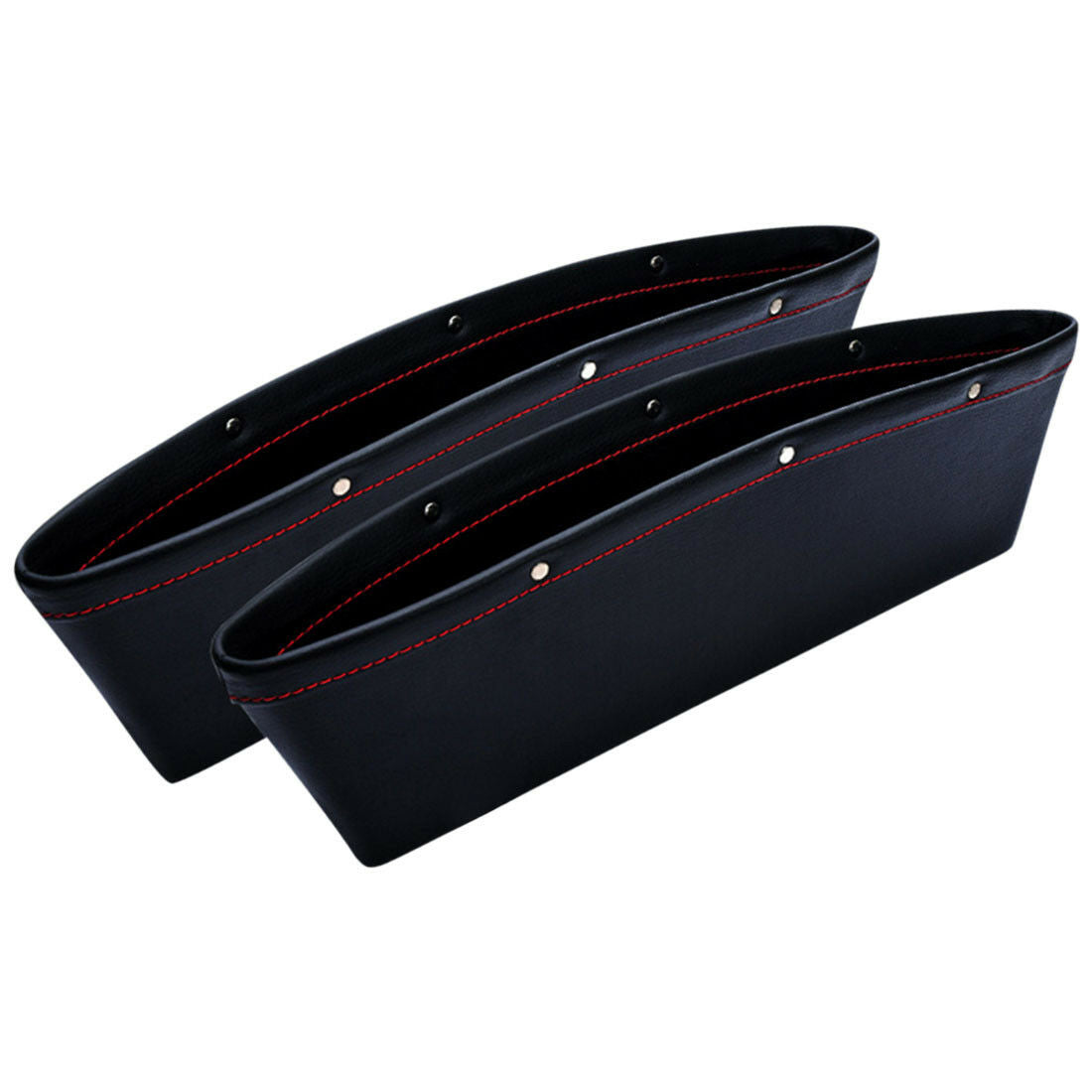 2x Catch Catcher Box Caddy PU Leather Car Seat Slit Pocket Storage Organizer New