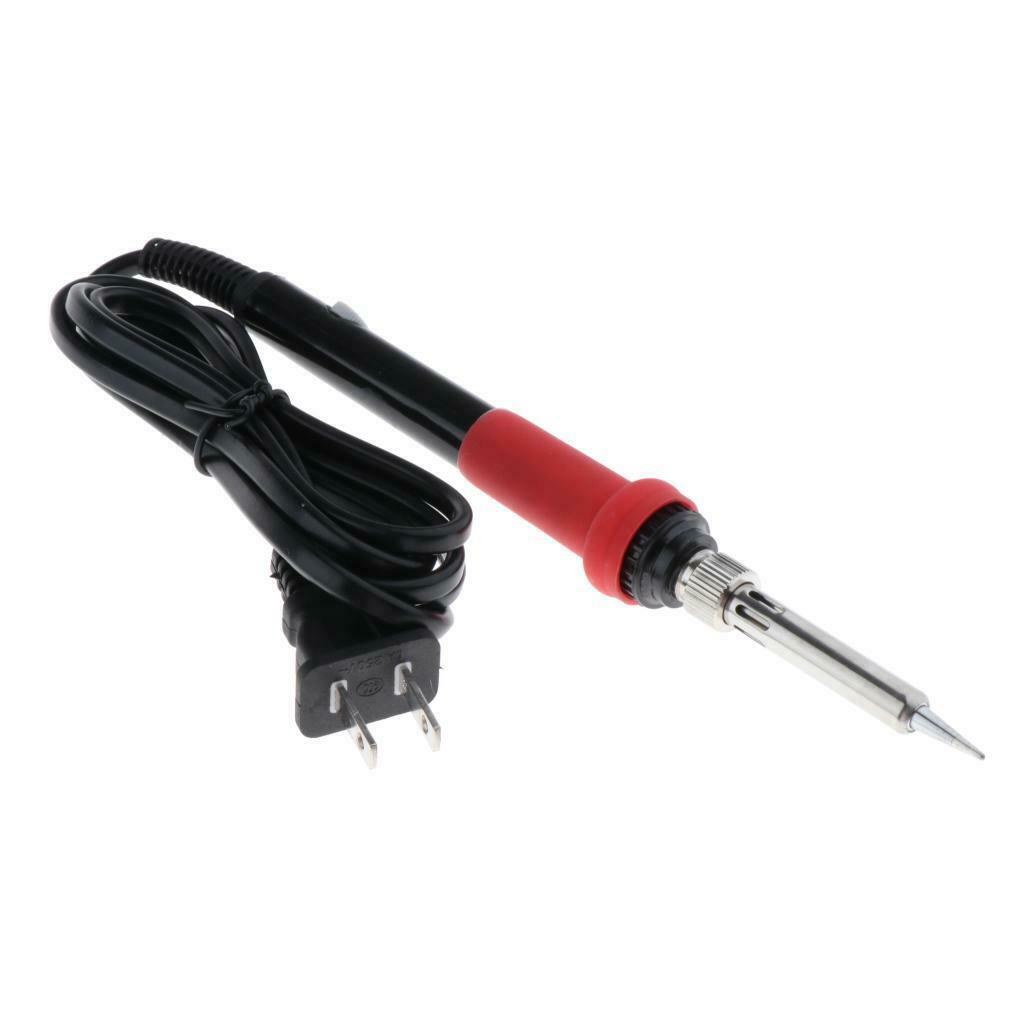 Electric Welding Soldering Iron Kit 60W Adjustable 5 Tips 110V Portable