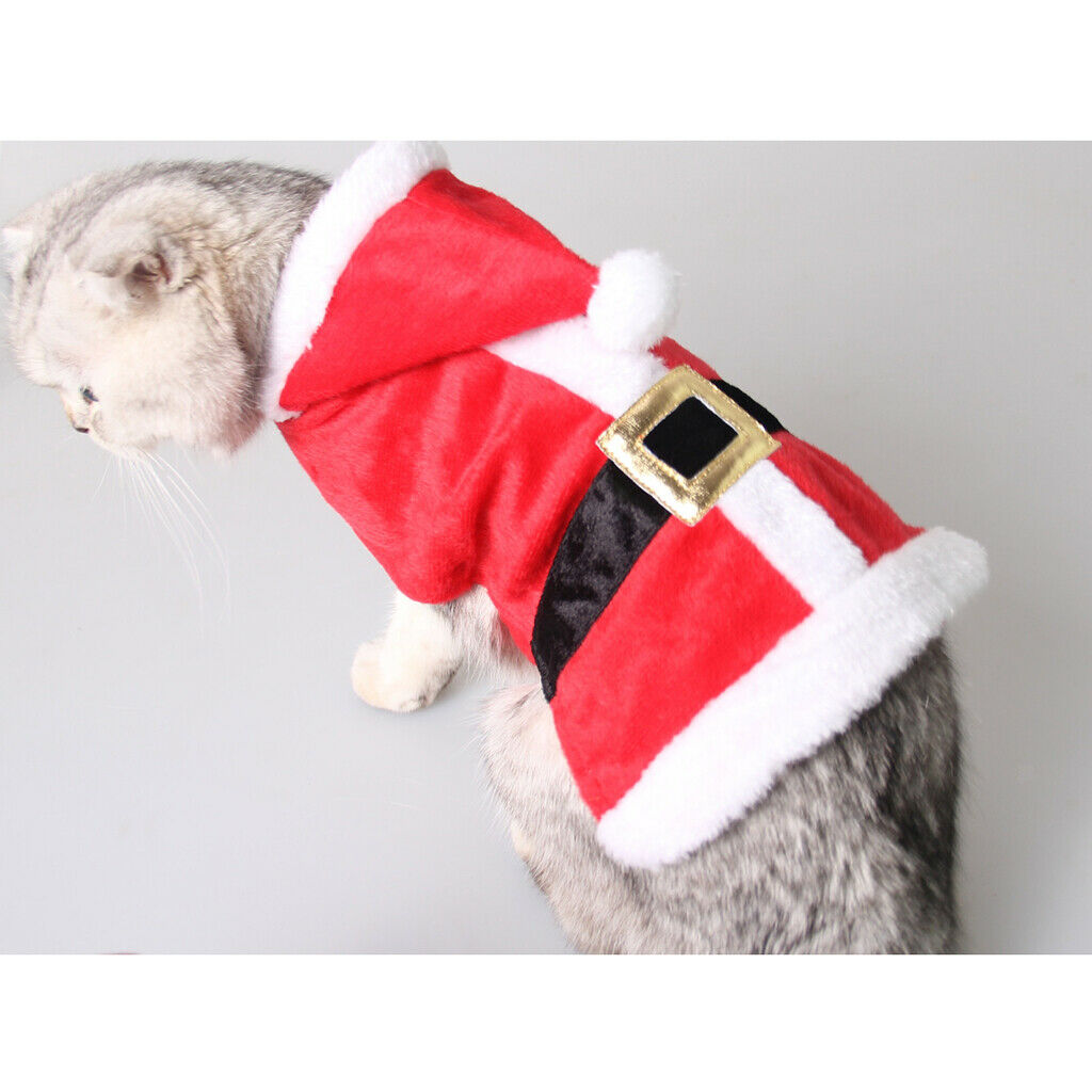 Pet Christmas Hoodie Costume Free Size Pet Christmas Warm Outfit Apparel