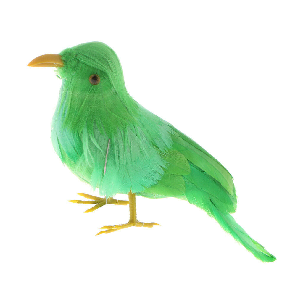 Lifelike Perched Woodland Birds Artificial Feathered bird Crafts Colorful #6