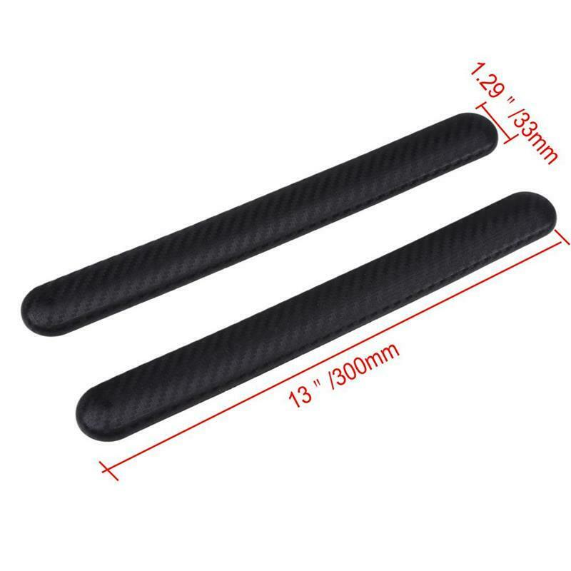 2Pcs Universal Car Carbon Fiber Body Corner Bumper Guard Anti-rub Protector Bars
