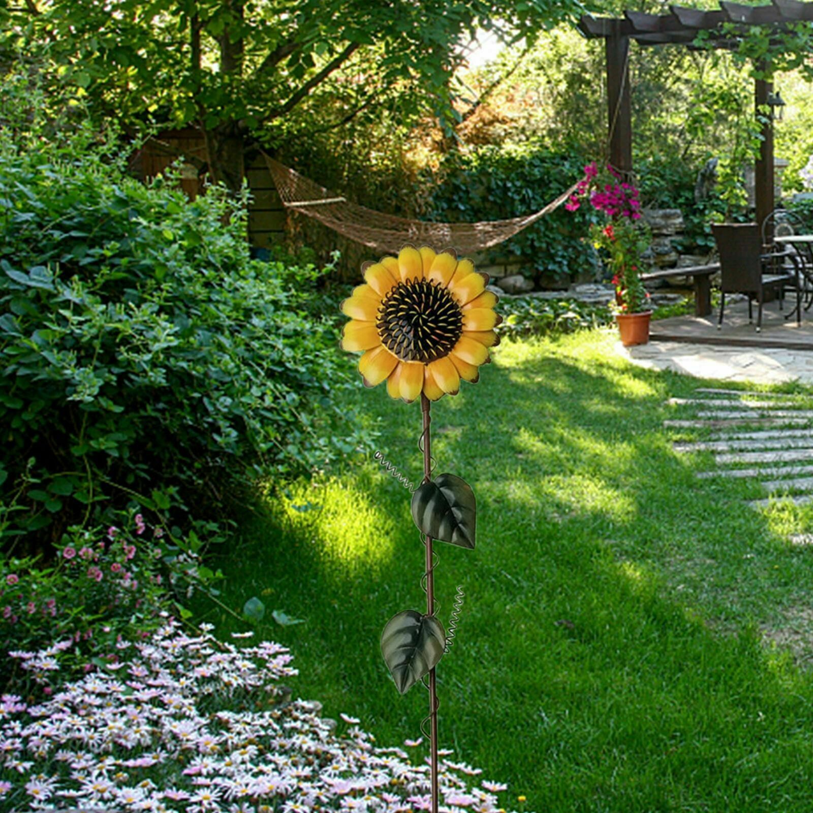 Sunflower Garden Stake Patio Yard Courtyard Landscape Lawn Decor Outdoor