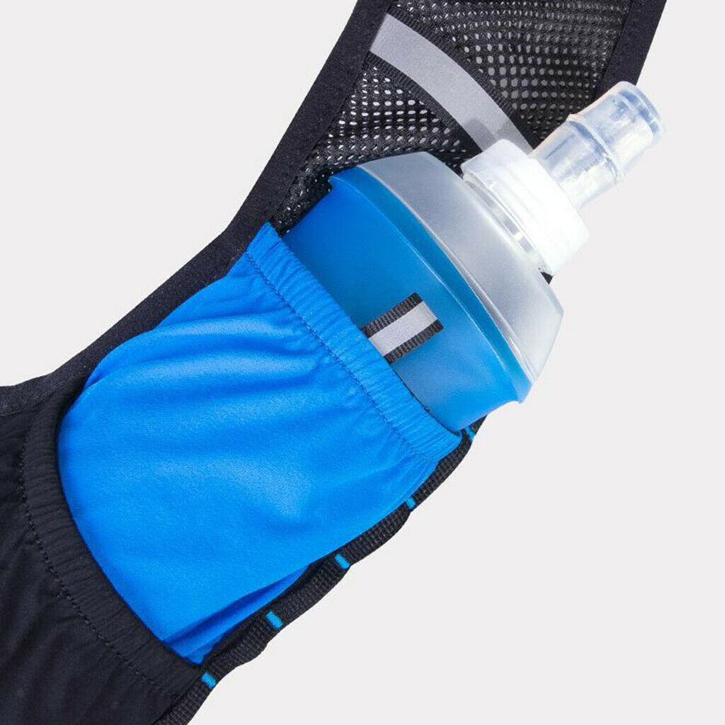 2X TPU Soft Flask Running Collapsible Water Bottles for Hiking 450ml Blue