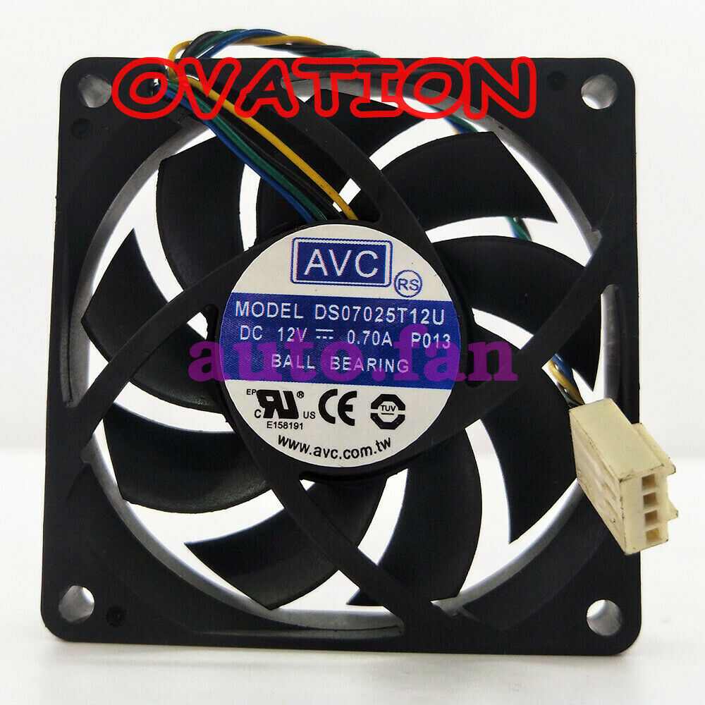 For AVC 7025 DS07025T12U Fan 12V 0.70A 4pin 70*70*25mm