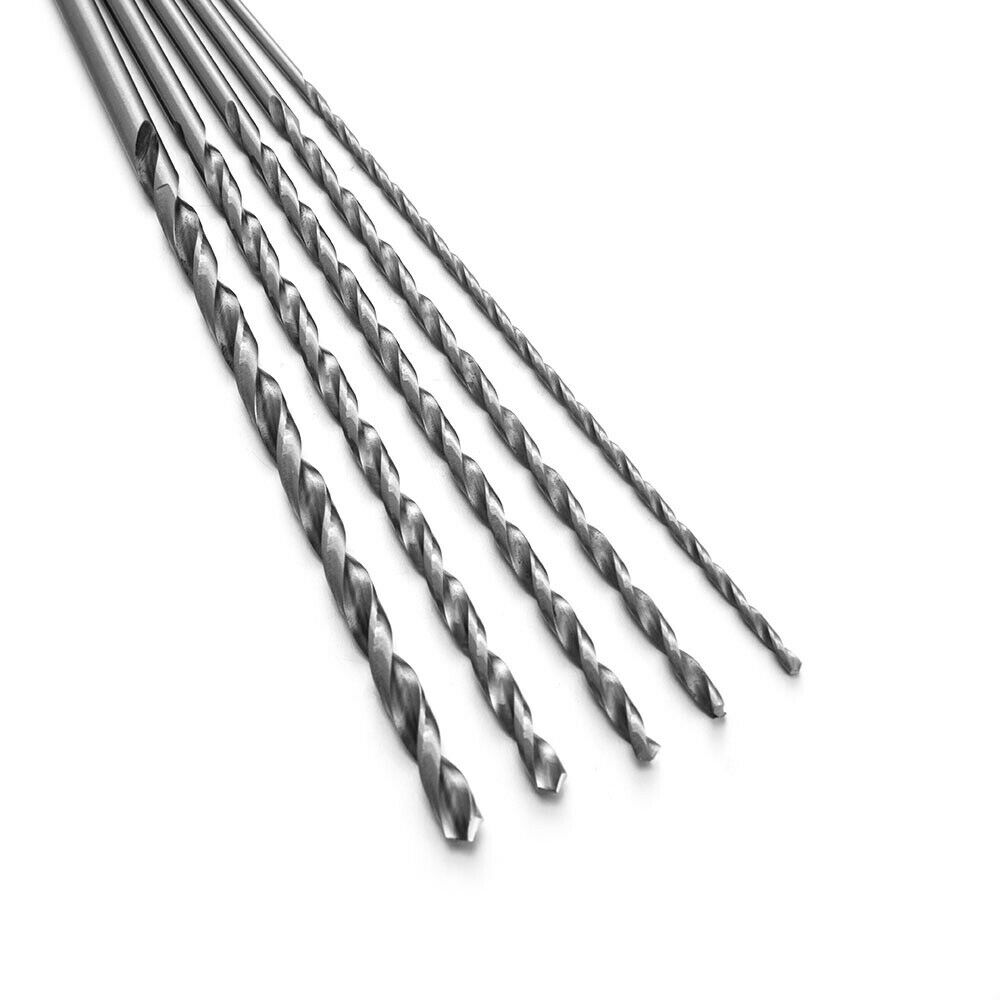 5x 160mm High Speed Steel Extra Long Twist Drill Bits Tool For Metal Drilling