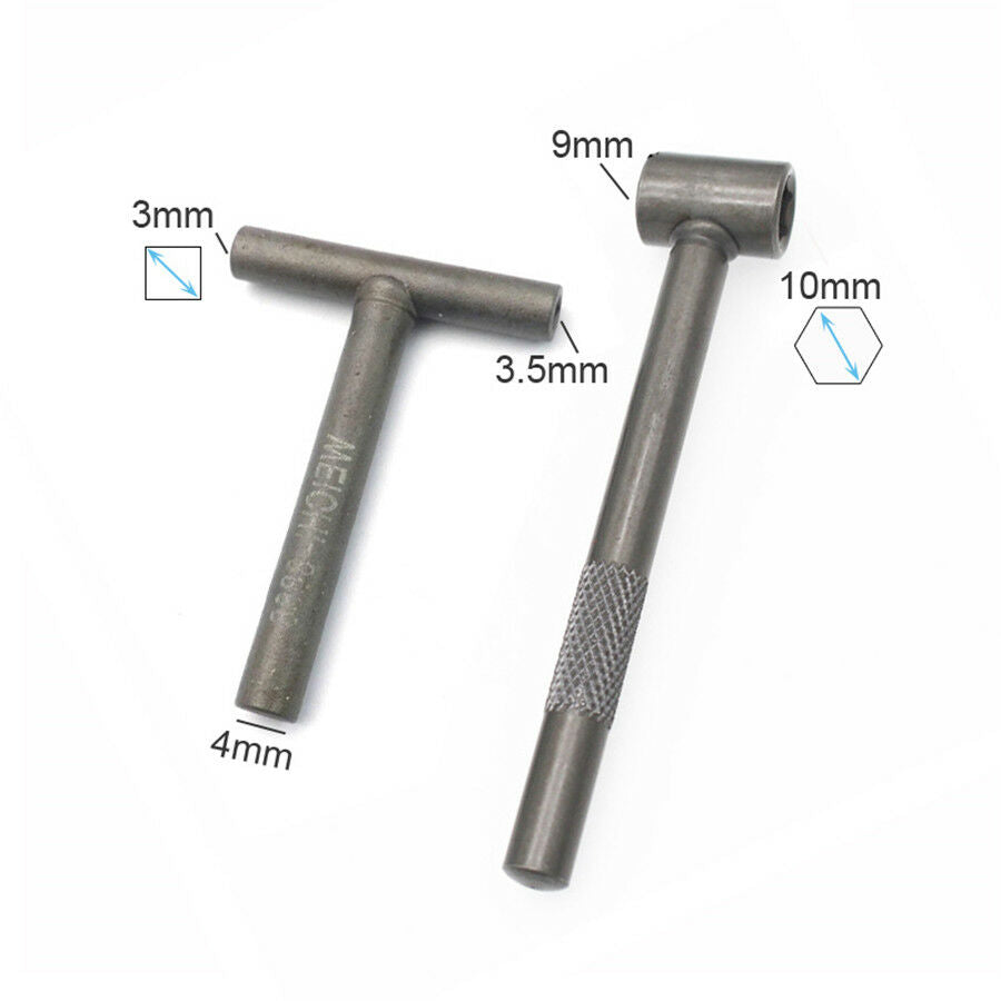 Motorbike Engine Valve Screw Adjust Spanner Square+Hexagonal w/ 1x Feeler Gauge