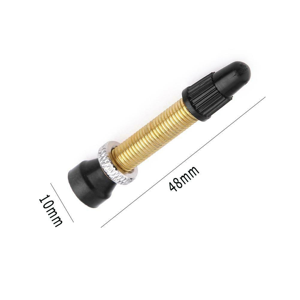 1 Pair MTB Road Bike Bicycle Brass Tubeless Presta Valve Stems with Tool @