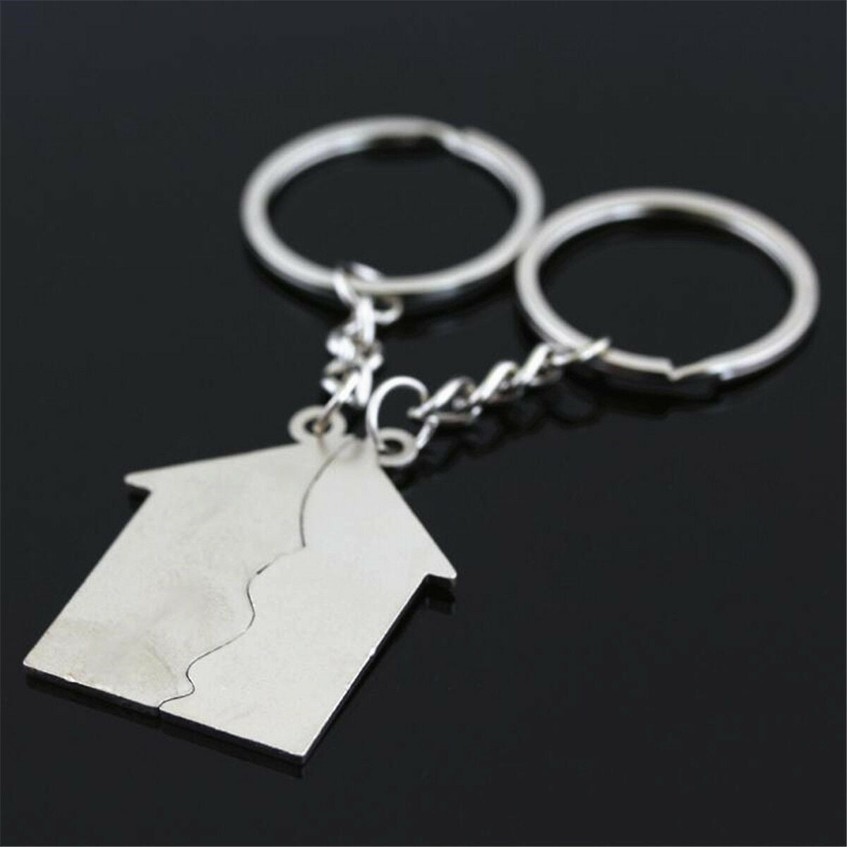 1 Pair Couple Gift Romantic House Keychain Personalized Souvenirs Lanyard