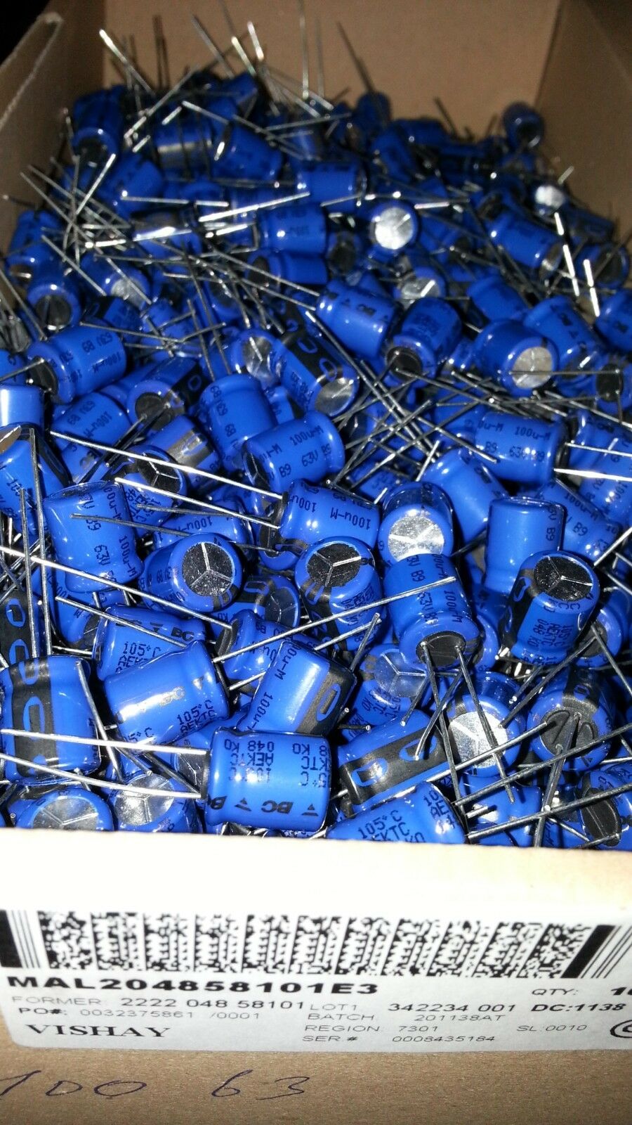16x NEW BC 048 100uF 63V 10x12mm 105C LOW ESR LONG LIFE Capacitors FOR AUDIO !