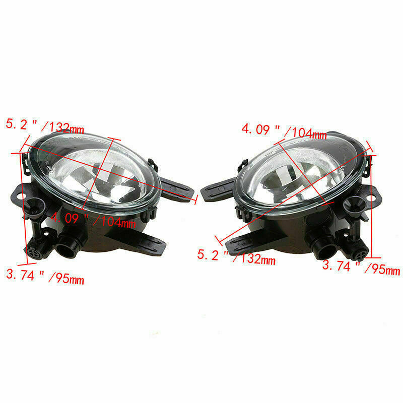 Pair Front Fog Lights Lamps Housing Lens For BMW F30 F31 F34 F35 320i 2012-2016