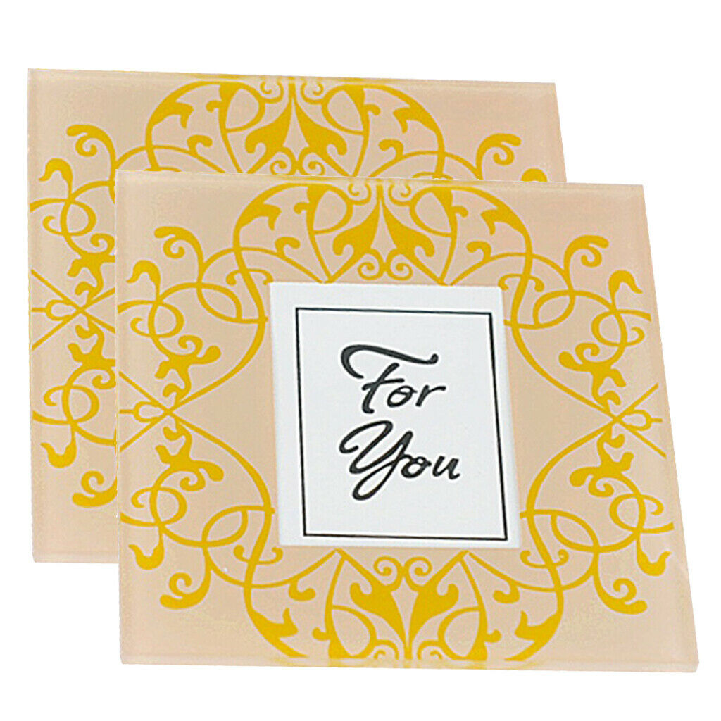 Picture Frame Glass Coasters, Wedding Favors Set of 2