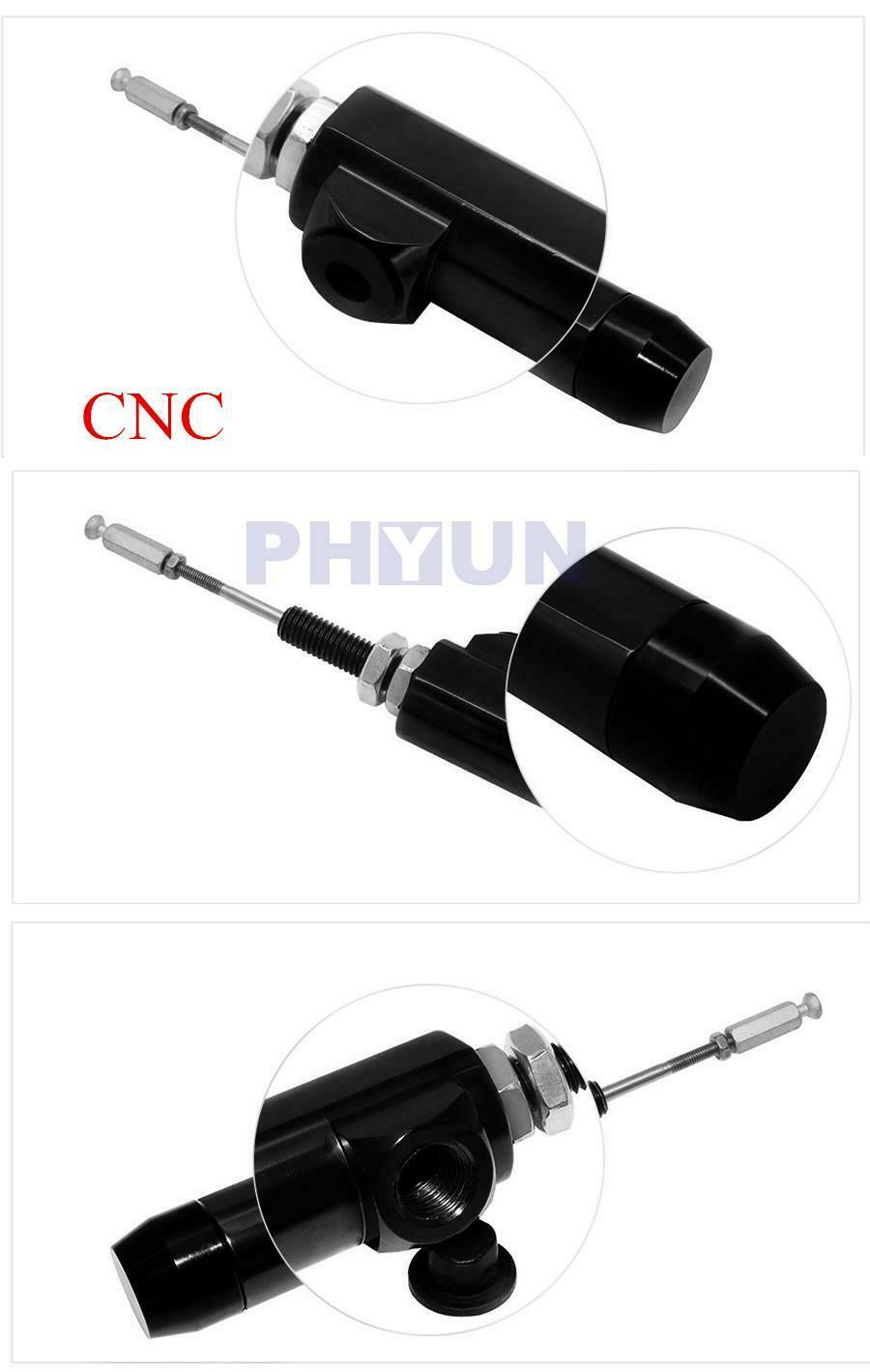 Black Motorcycle Hydraulic Brake Clutch Master Cylinder Rod Pump 12.7mm Piston