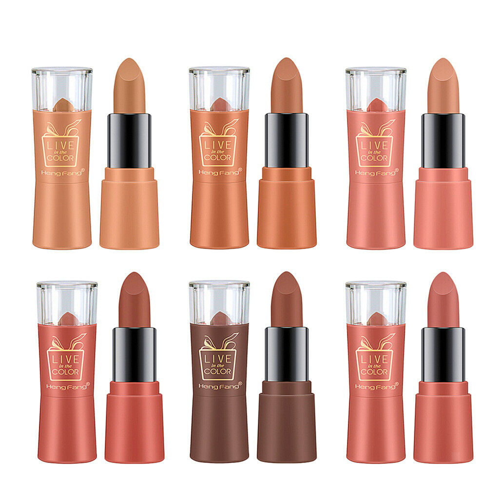 Pack of 6 Moisturizing Velvet Lipsticks Set Waterproof Lip Sticks Balm