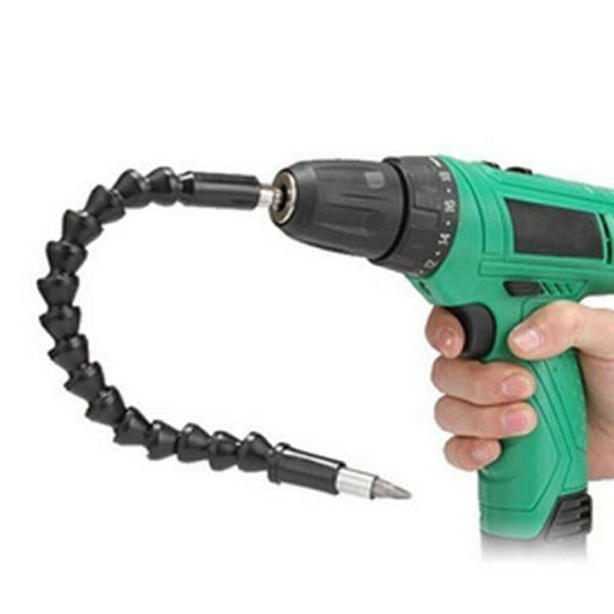 105 Degree Right Angle 1/4" Head Screw Driver Flexible Angle Extension Bit Kit