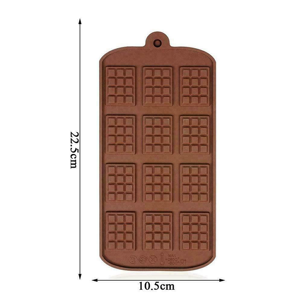 Mini Chocolate Block Bar Silicone Mould Mold Ice Tray Decorating Cake Tool U6Y0