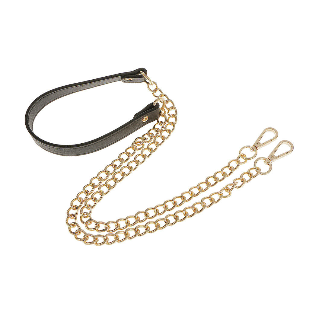 Metal and PU Leather Shoulder Bag Replacement Chain Strap Handbag Purse
