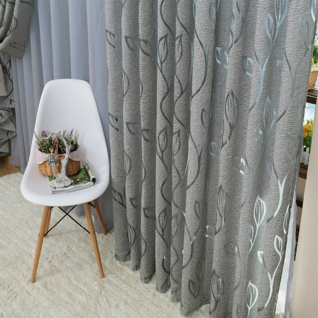 Hanging Sheer Curtain Flat Window Blinds Curtain Tulle Curtain New Gray