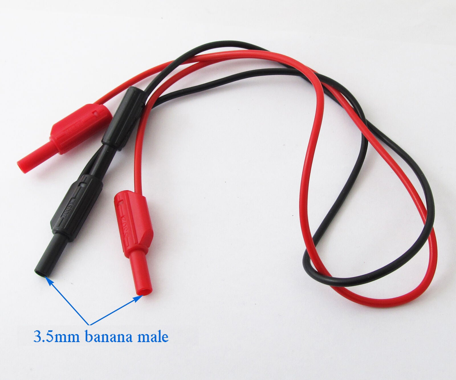 1set 0.5M Dual Full Seal Insulated Stackable 3.5mm Banana Plug Silicon Cable