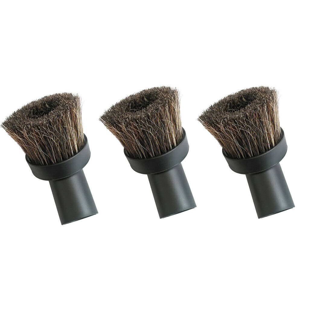 3Piece 32mm/1.25" Universal Soft Round Vacuum Clearn Brush 38mm Bristle-Long