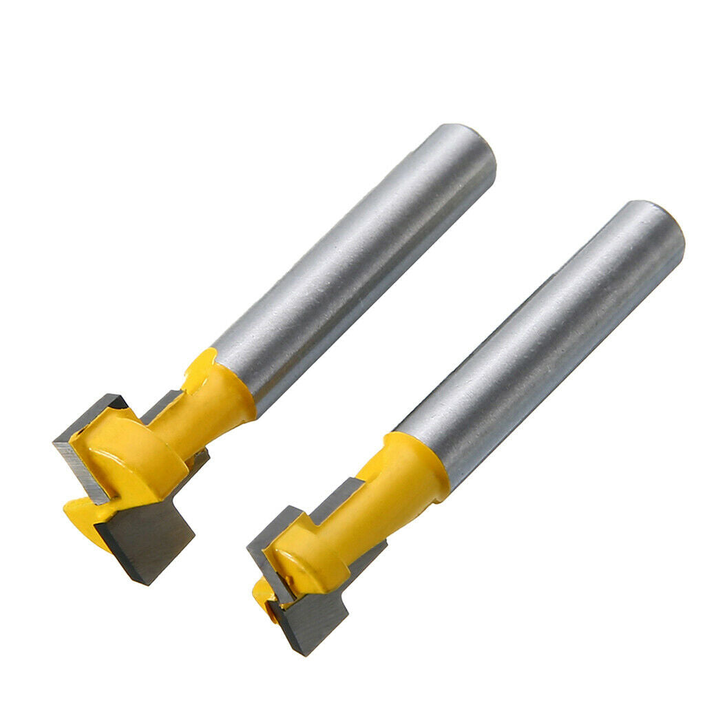 1/4*3/8"+1/4*1/2" T-Slot Cutter Woodworking Router Bit Steel Handle Milling