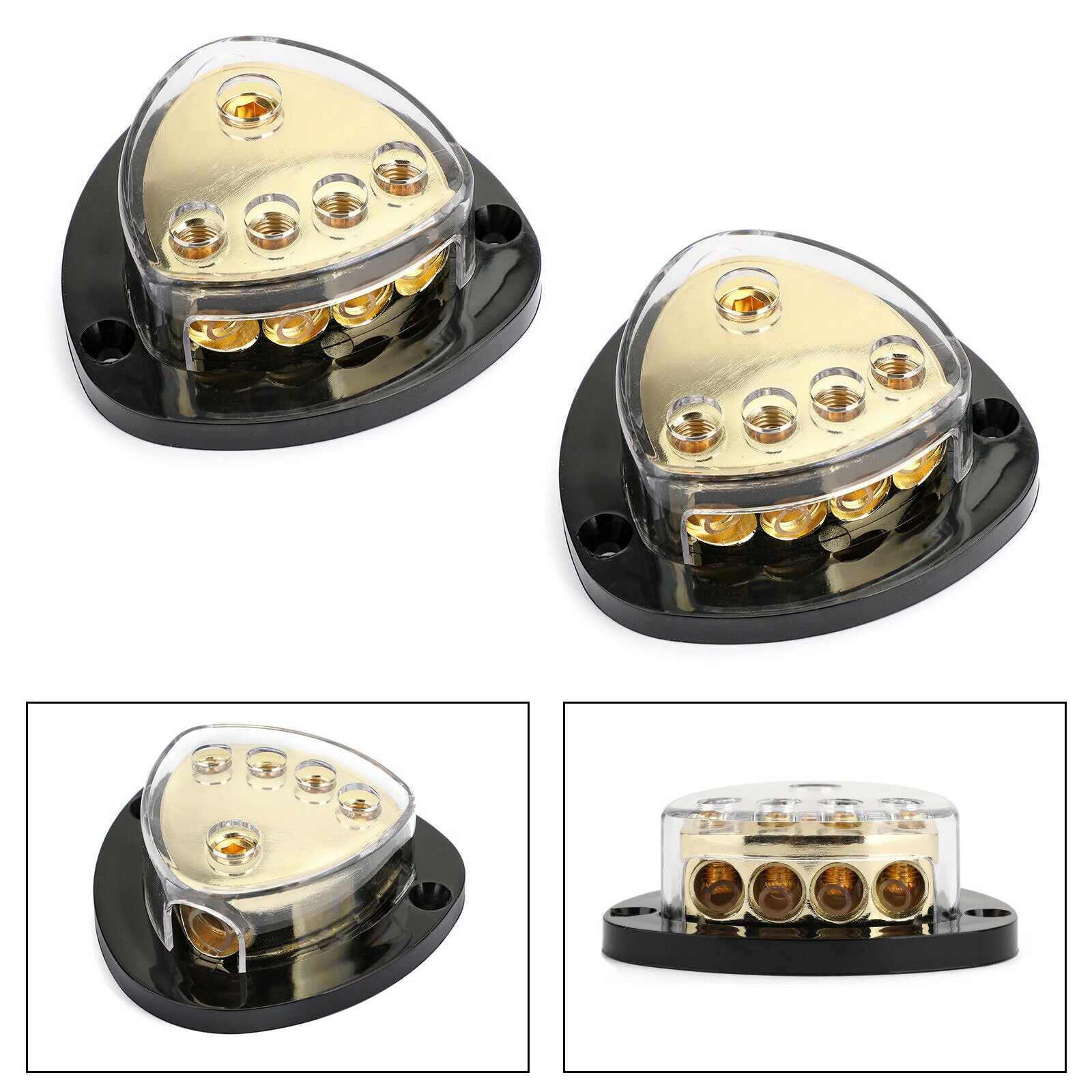 2pcs Distribution Block 0 Ga In 4x4 Ga Out 12V for Car Audio Marine CN