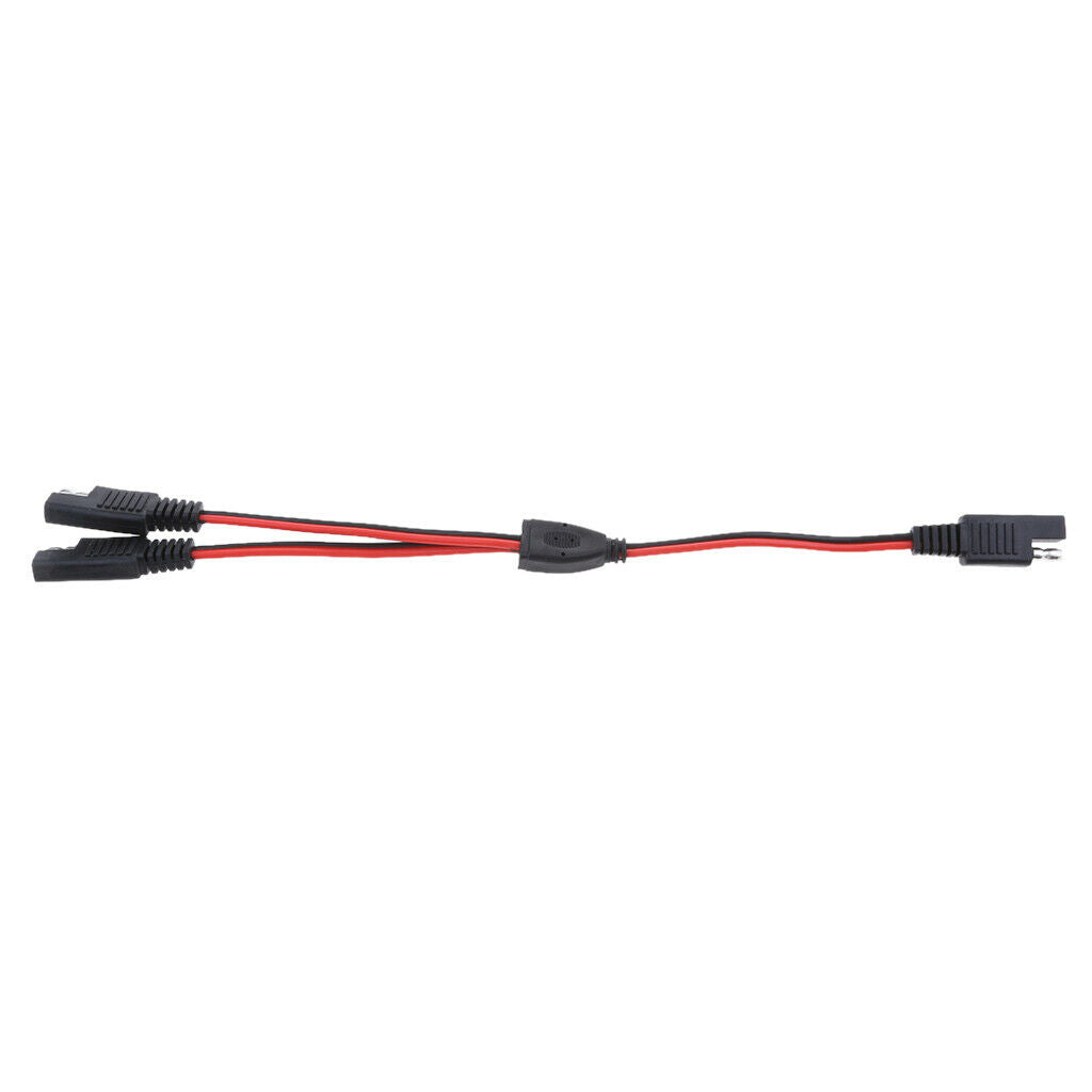 300mm Solar Panel Battery 1 to 2 SAE Plug Adapter Extension Cable