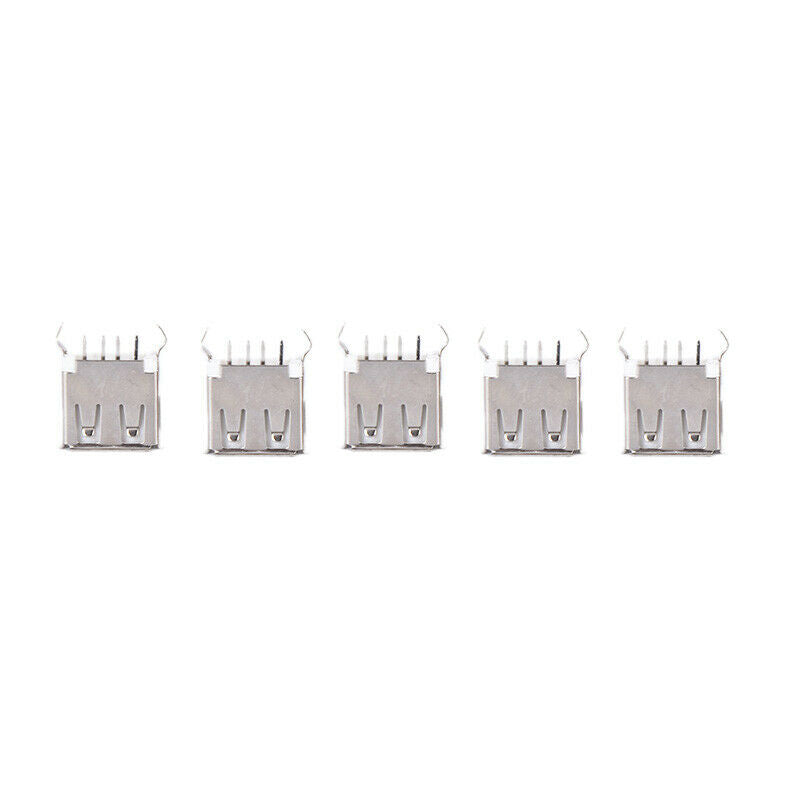 Single Port USB 2.0 Female Type A 4-Pin DIP 180 Degree Jack Socket PT%xY1
