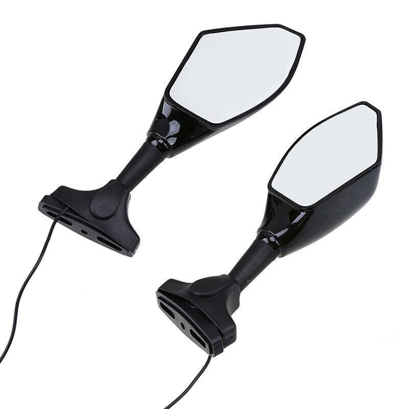 M8/M10 ABS Plastic Dual-lamp Rearview Rear Mirror Motorcycle Dirt Bike Universal