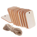 Blank 25x Wooden Gift Tags Price Labels Xmas Charms Pendants Wedding