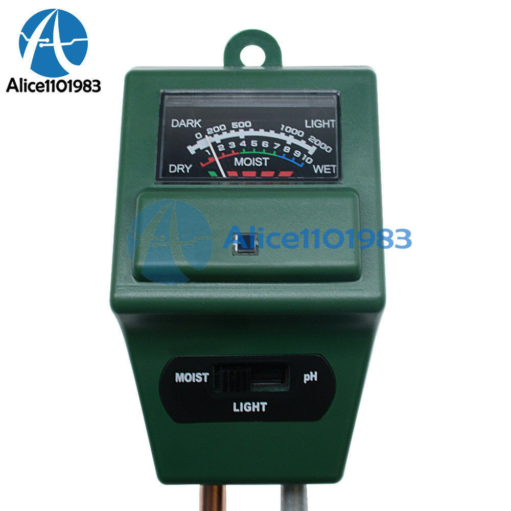 Garden Plant Flower 3 in 1 PH Tester Soil Water Moisture Light Test sensor Meter