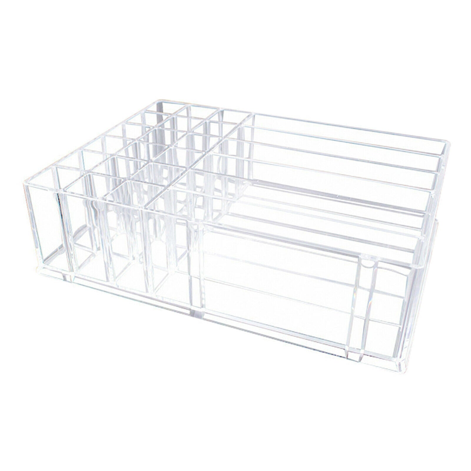 Acrylic Divided Makeup Palette Organizer Holder, Lipstick Blusher Powder