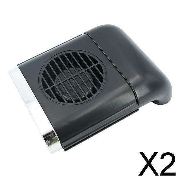2X Car Back Silent Cooling Fan 3 Speeds ABS 5W 1A for SUV Car Vehicles Black